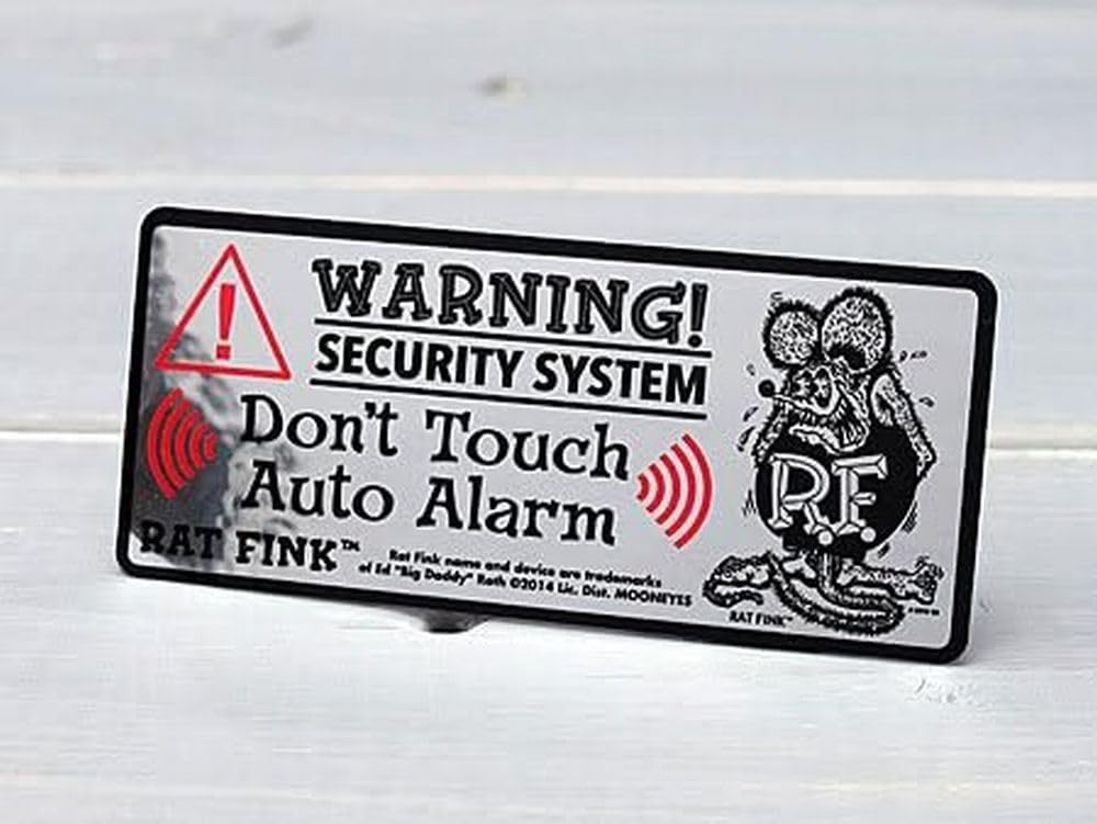 MOONEYES Rat Fink Sticker RatFink Security Anti-theft_SC-RDF048-MON