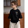 European Sizes  Children's Boys' Loose Short-Sleeve T-Shirt for Middle and Older Kids