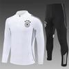 Adult National Team Soccer Training Jerseys Long Sleeve Half Zip Cotton Blend Sports Wear