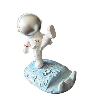 Cartoon Astronaut Phone Holder Resin Cute Spaceman Phone Stand  Funny Smartphone Bracket for Desk Home Office
