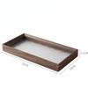 Simple Relief Acrylic Tea Tray Rectangular Plate Home Hotel Walnut Tray Cup Storage Fruit Snack Plate
