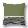 Nordic Abstract Green Geometric Pillowcase Flower Print Home Petal Velvet Pillow Cushion Cover