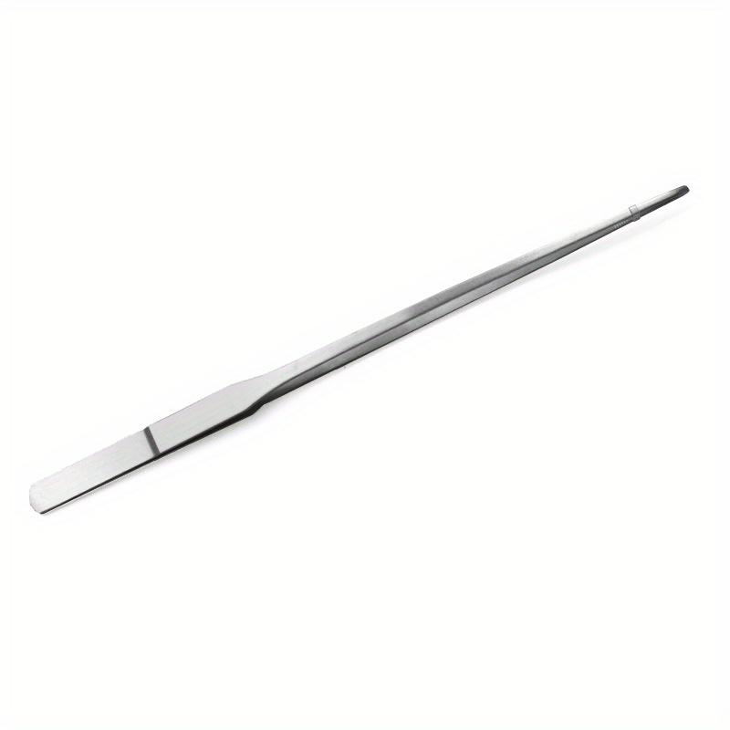 1pc Stainless Steel Aquarium Feeding Tongs, 10.6 Inch Curved Tweezers and Straight Forceps, Ideal for Fish Tank Landscaping, Worm Feeding, Reptiles