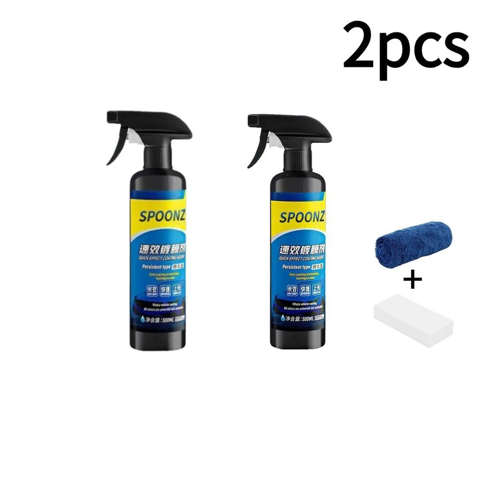 1/2PCS Car Coating Spray Nano Ceramic Quick Effect Coating Agent Spray Quick Coat Wax Polish Spray Protection Car Care KIT 500ML