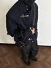 Men's Vintage Patchwork Buckle Jacket - Retro Distressed Long Sleeve Casual Outerwear for Spring/Autumn.