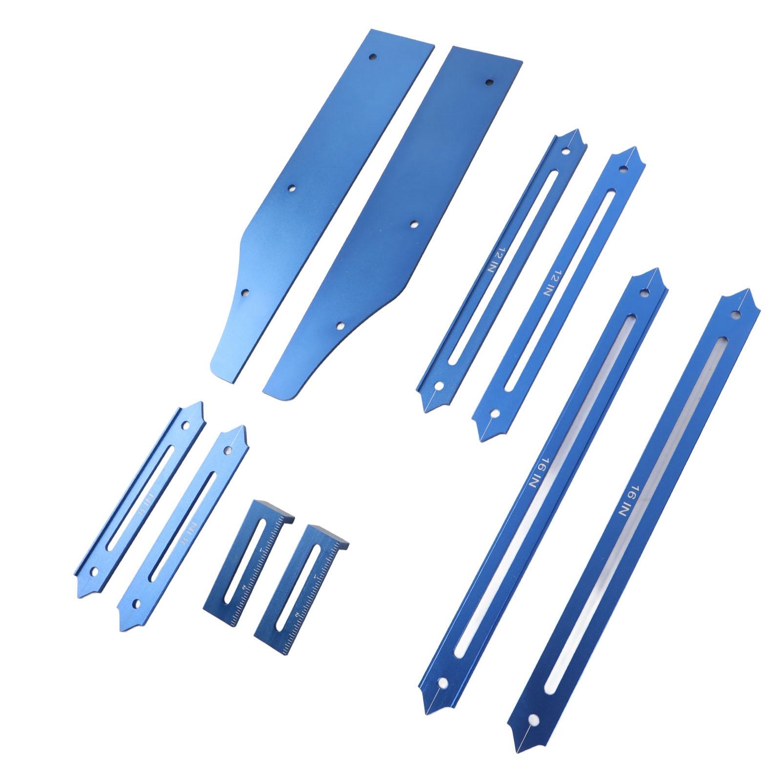 

Stair Tread Template Tool Jig Aluminum Alloy Length Depth Measuring Gauge with Case for Layout