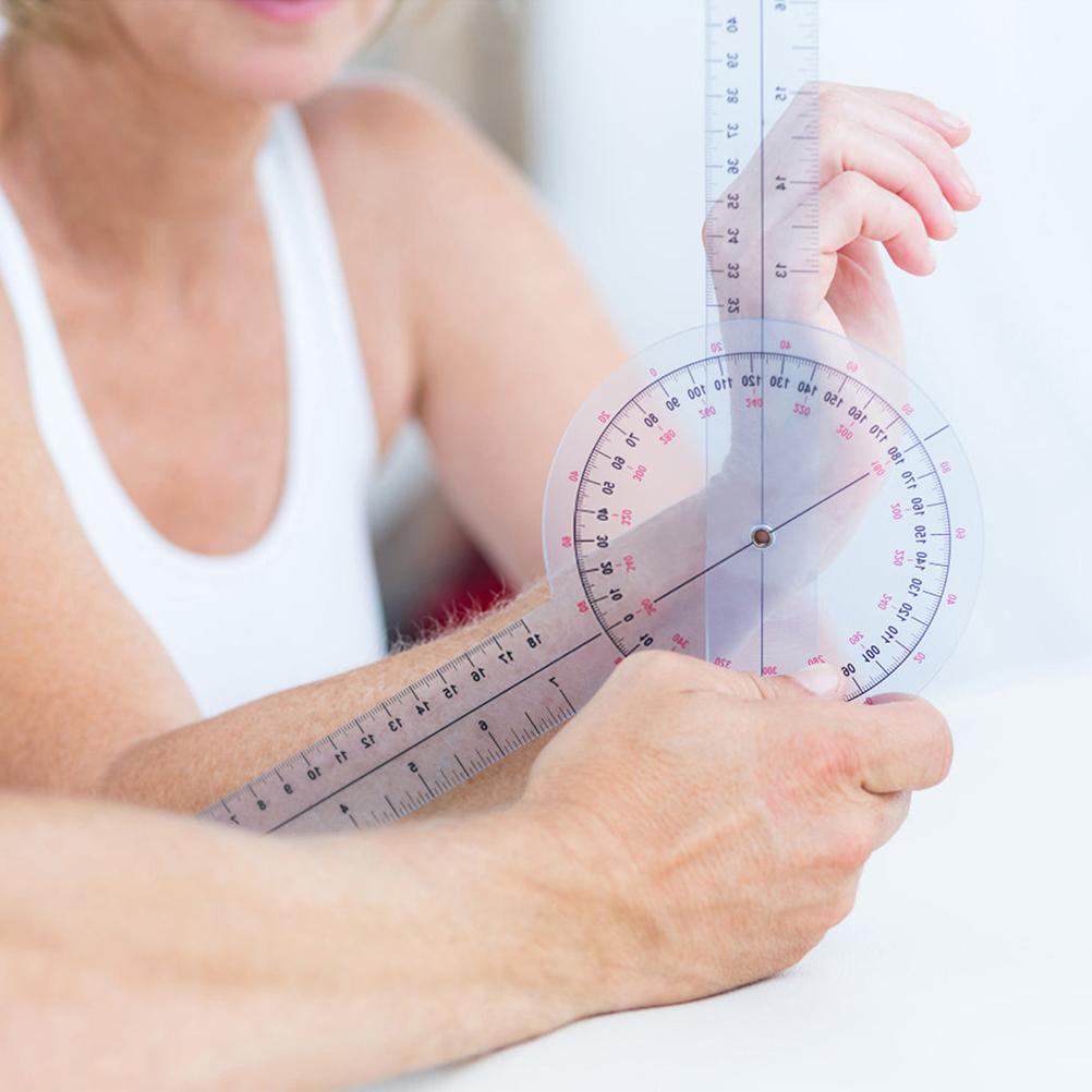 6 Stück Lineal Set Goniometer Physiotherapie Winkelmesser Wirbelsäule Finger Kunststoff Knie Messwinkel Messung Winkelmesser