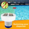 Floating Chlorine Dispenser for Pool Floated Water Cleaner and Purifier Solar Powered Light Up Chlorine Holder Tablets Floater