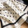 Women's Polka Dot Faux Silk Scarf Stylish Square Scarves Neck Accessory Warm Neck Wrap Hair Band Elegant Bag Decoration