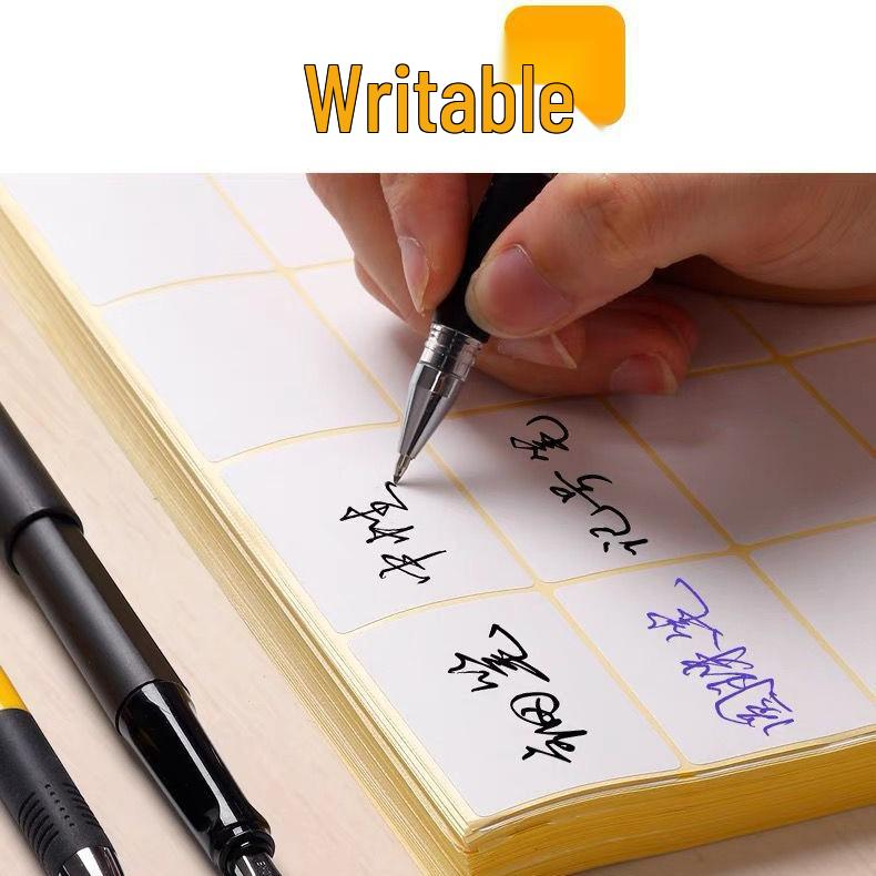 A5 Adhesive Matte White Label Stickers - Printable, Writable, Removable Name Tags