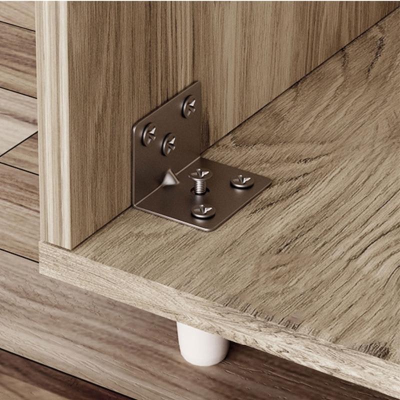 10Pcs Stainless Steel L Corner Brace Heavy Duty Furniture Joint Corner Brackets 90 Degree Fixed Brackets Hardware