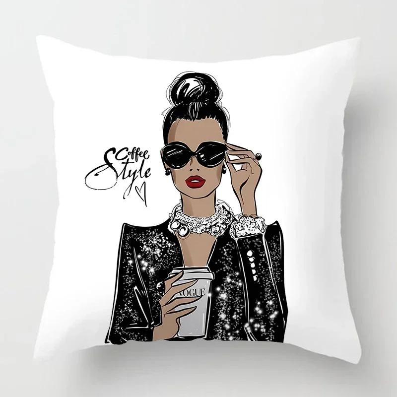 45x45cm Pillow Case Home Decoration Living Room Sofa Cushion Cover Nordic Fashion Ladies Pillowcase Decoration