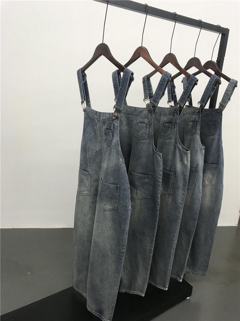 Women's Soft, Cute, Loose-Fit Summer Overalls - Youthful Student Jeans