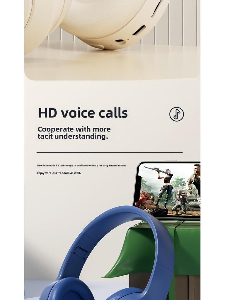 M5 Wireless Bluetooth Headset: Stereo Foldable Head-Mounted Headphones with Card Slot Gift