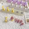 1 Set Jelly False Nail Tips Practice Trainning Display Stand Holder Base Colorful Crystal Nail Art Polish Display Manicure Tools