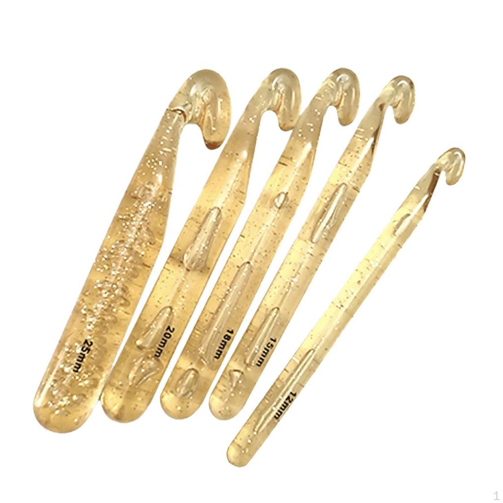 5x Crochet Hooks Set Needles Accessories Large Yarn Knitting Only