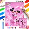 Pink Romantic Couple Painting by Numbers Hand Filled Drawing Art Kit Home Decor