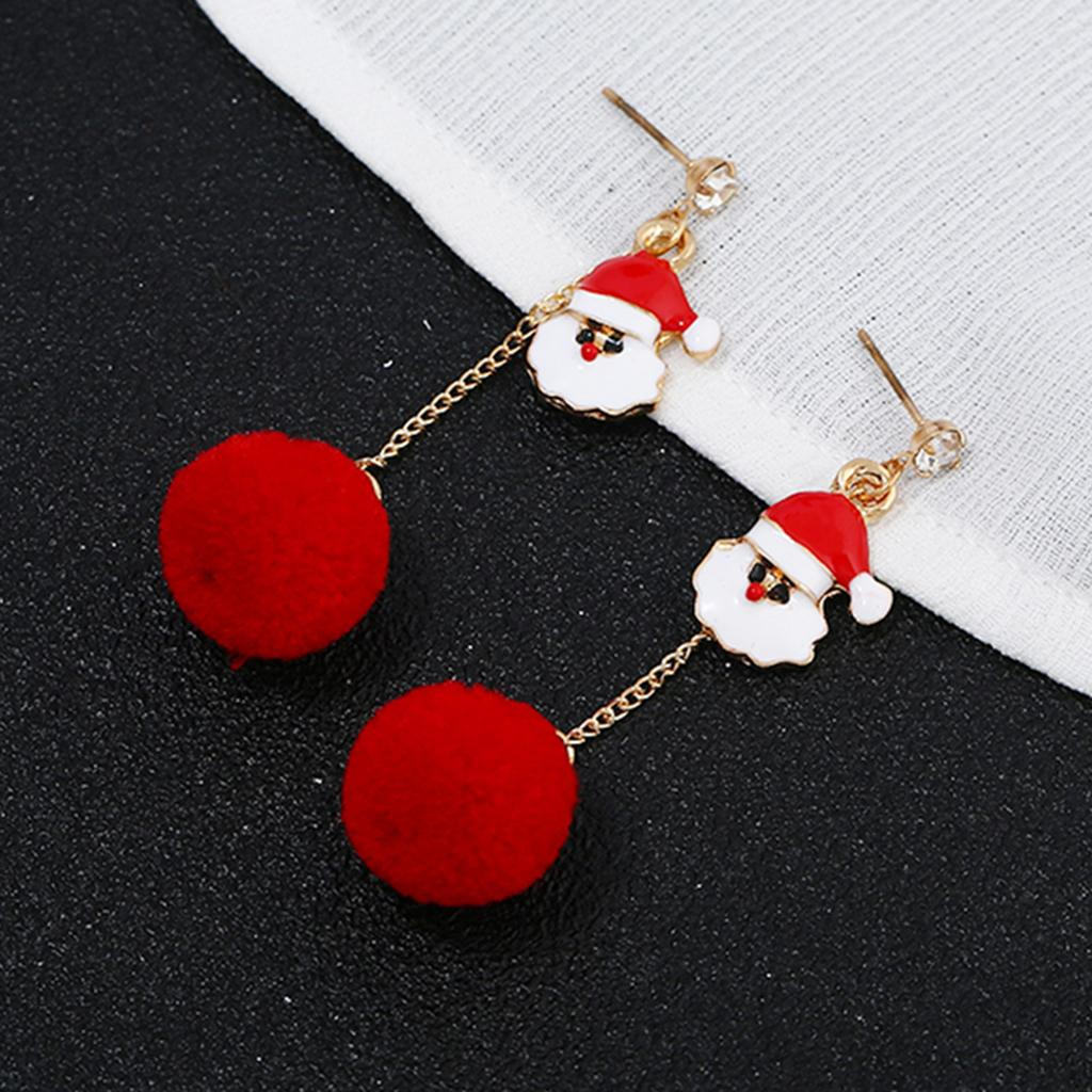 Drop Dangle Lovely Christmas Themed Earrings Festival Holiday Jewelry Decorations Kids Girls Santa Claus