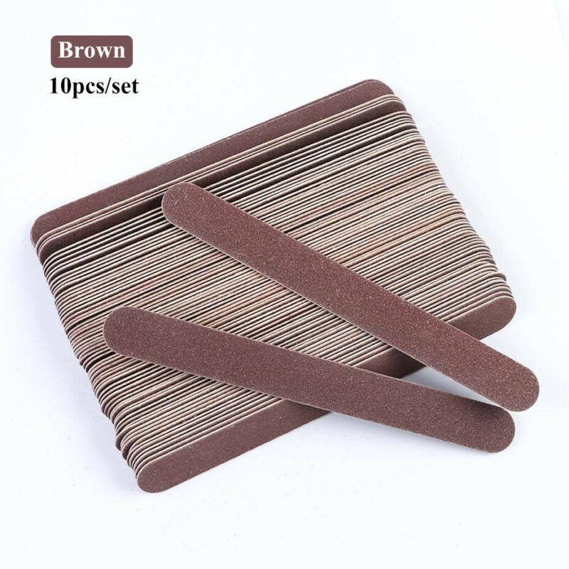 10Pcs Set Nail File Buffer Finger Toe Manicure Pedicure Polishing Sanding Beauty
