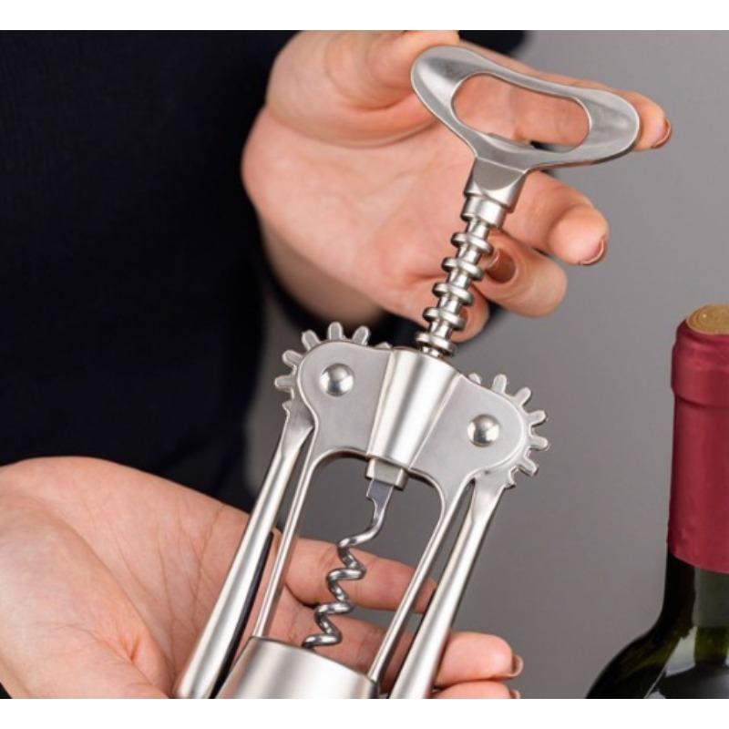 Stainless Steel Multi-Function Beer Bottle Opener and Wine Corkscrew Bar Tools for Home Kitchen Party Bar Use