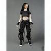 MKFDCYOKOFC 16 Scale Costume Figure, Female Soldier Suit, Pants, Navel-Baring Top, Sexy Suit (Body, Head, Shoes, Etc. Not Included), Black