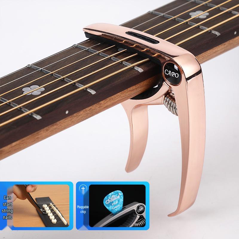 Metal Guitar Capo & Tuner Clip for Acoustic/Electric Guitars & Ukuleles