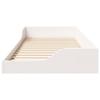 Bed Frame in White 100 x 220 cm Solid Pine Wood