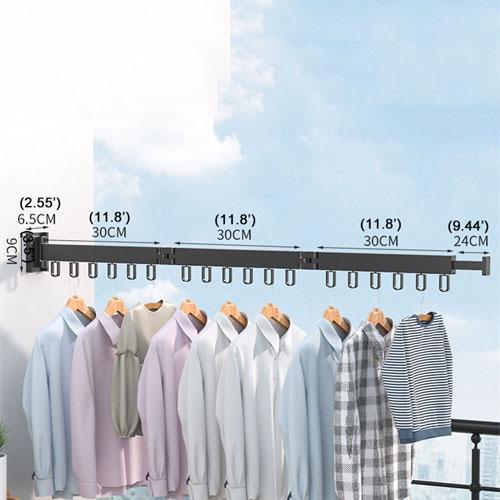 Retractable Cloth Drying Rack Folding Clothes Hanger Wall Mount Indoor Amp Outdoor Space Saving  Home Laundry Clothesline