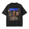 Vintage Washed Tshirt Funny Brainrot Outer Space Meme Tung Sahur John Pork Selfie Tshirts Fashion Tee Shirt Male Summer Tops