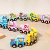 Magnetic Trains Puzzle Wooden Toy Car Plastic Brain Teaser Puzzle Toy Early Learning Toys