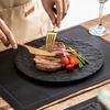 Creative Steak Dishes Ceramic Plate Stone Grain Pleated Porcelain Flat Plate Home Dinner Plate Hotel Cutlery Kitchen Utensils