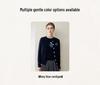 Lekasha Women's 100% Cashmere Embroidered Cardigan - Autumn/Winter Round-Neck Knit Jacket