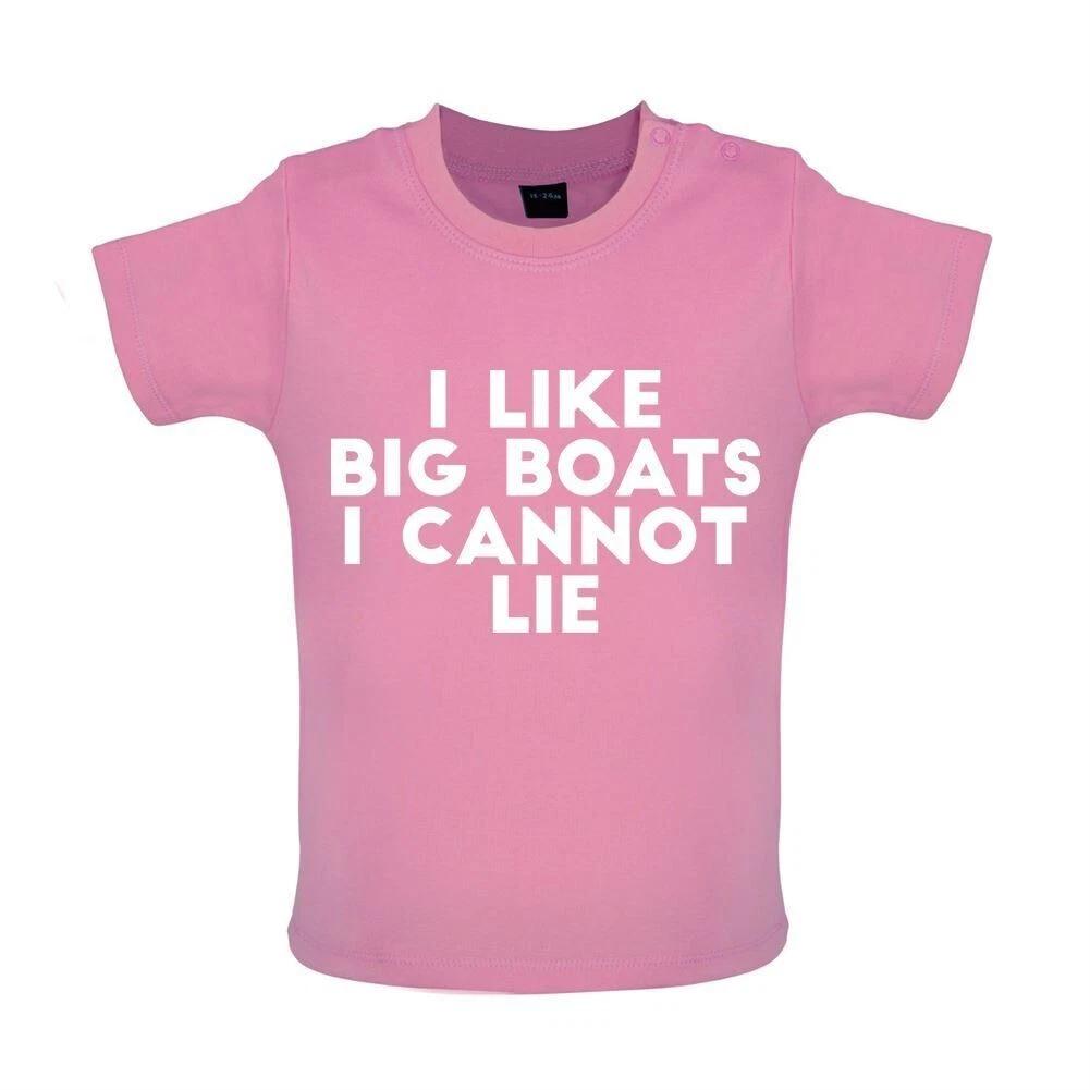 

I Like Big Boats, I Cannot Lie - Kids Baby Kids Boys Girls Unisex T-Shirt / Bodysuit - Canal Sailing Boat 110