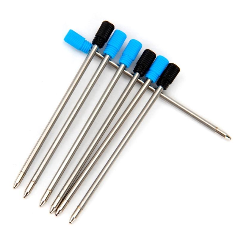 10 Stück austauschbare Kugelschreiberminen, Kugelschreiber-Metallminen Metallmine für Drehkugelschreiber, 1,0 mm Spitze