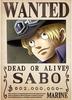 One Piece Wanted Poster Sabo Official Navy Wanted Poster Official Merchandise