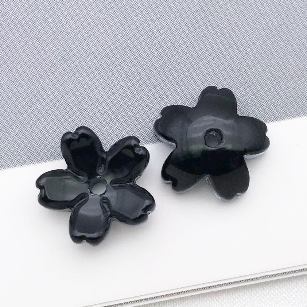 50 Multicolor Transparent Gradient Cherry Blossom Petal Charms for DIY Jewelry