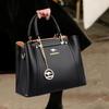 Geantă de mână cu design casual pentru femei, geantă de umăr la modă de mare capacitate, cu închidere cu fermoar și căptușeală din poliester