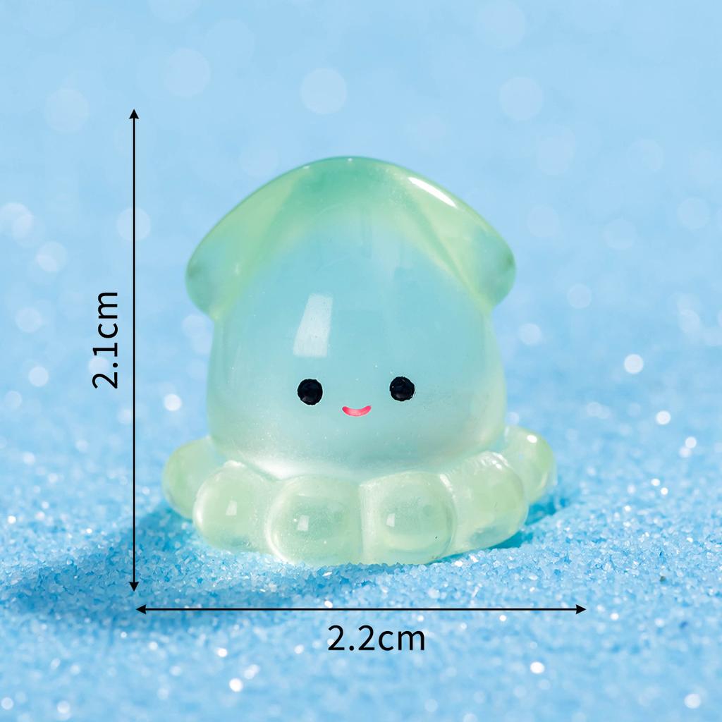 Micro Peisaj Animale Marine Calamar Luminos Artizanat Rasina Caracatita Diy Decoratiuni Acvariu Acvariu