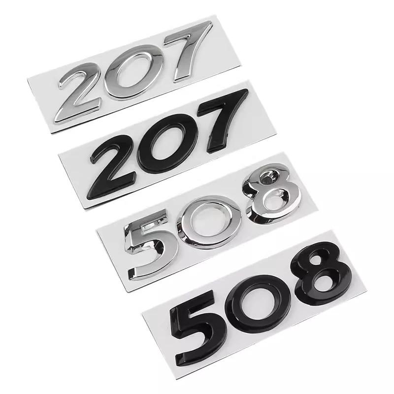 2026 Hot Car Sticker 3D Car Accessories Styling Decal Rear Door Badge Car Body Emblem For Peugeot 208 301 308 408 508 2008 3008