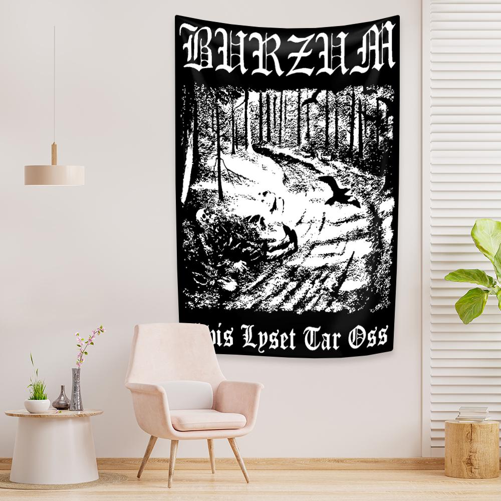 Black Metal Filosofem Tapestry Burzums Band Rock Music Prints Wall Hanging Bedroom Background Home Decor Concert Banner