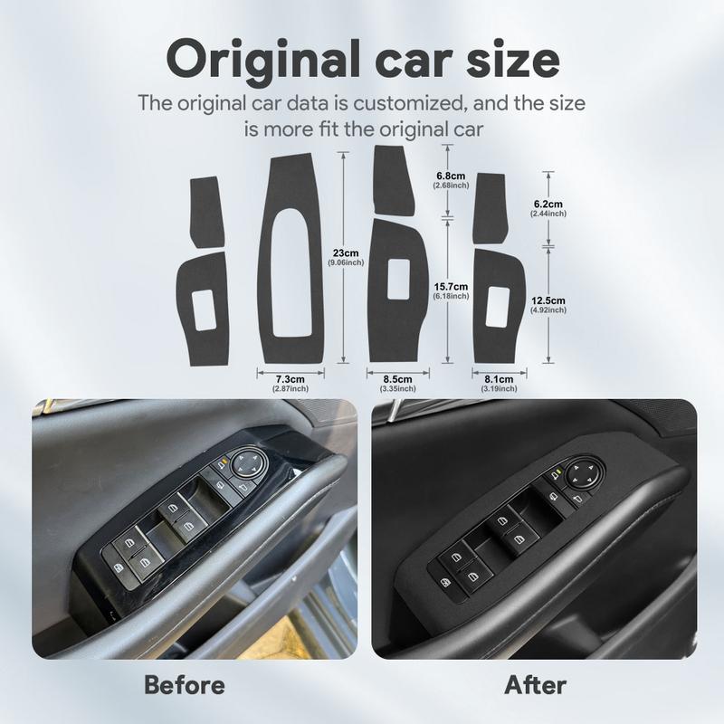 For Mazda 3 BP M3 Axela      2024 2025 Top Suede Trim LHD RHD Sticker Car Window Lift Panel Interior