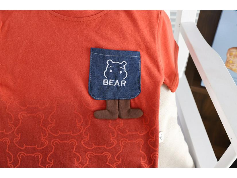 Boys' Summer Denim Shorts & T-Shirt Set - Kids' Casual Crew Neck Two-Piece Outfit