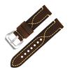 Cinturino per Orologio in Vera Pelle Crazy Horse Morbido Durevole Sostituzione Cinturino per Orologio in Pelle di Vacchetta per Orologi Smart Universali 18mm 20mm 22mm 24mm 26mm
