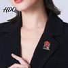 Respect Brooch Memorial Day Flower Pin Commemorative Soldier Long-lasting Tribute Wear-Resistant Anti-Rust Patriotic Lapel