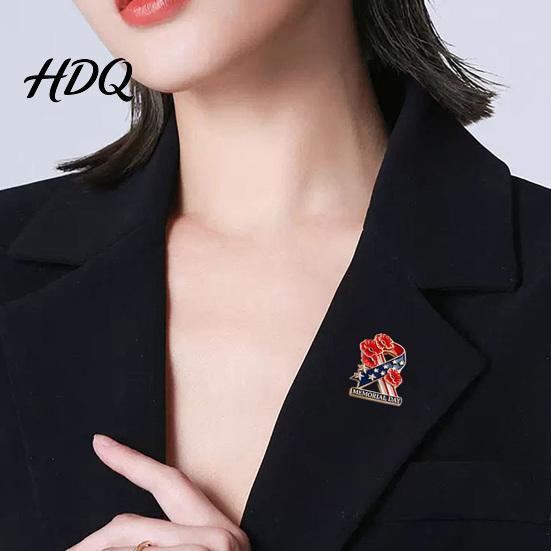 Respect Brooch Memorial Day Flower Pin Commemorative Soldier Long-lasting Tribute Wear-Resistant Anti-Rust Patriotic Lapel