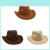 French Style Cowboy Hat With Feather Embellishments For Sun Protection And Travel