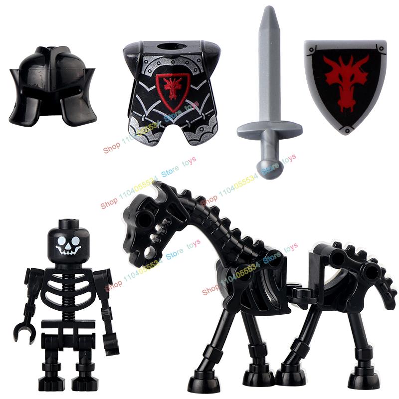 

AX9815 AX9816 Средневековый Рыцарь Рыцарь-Скелет Щит Копье Доспехи Кирпичики Конструктора Оружие Аксессуары Игрушки-Пазлы