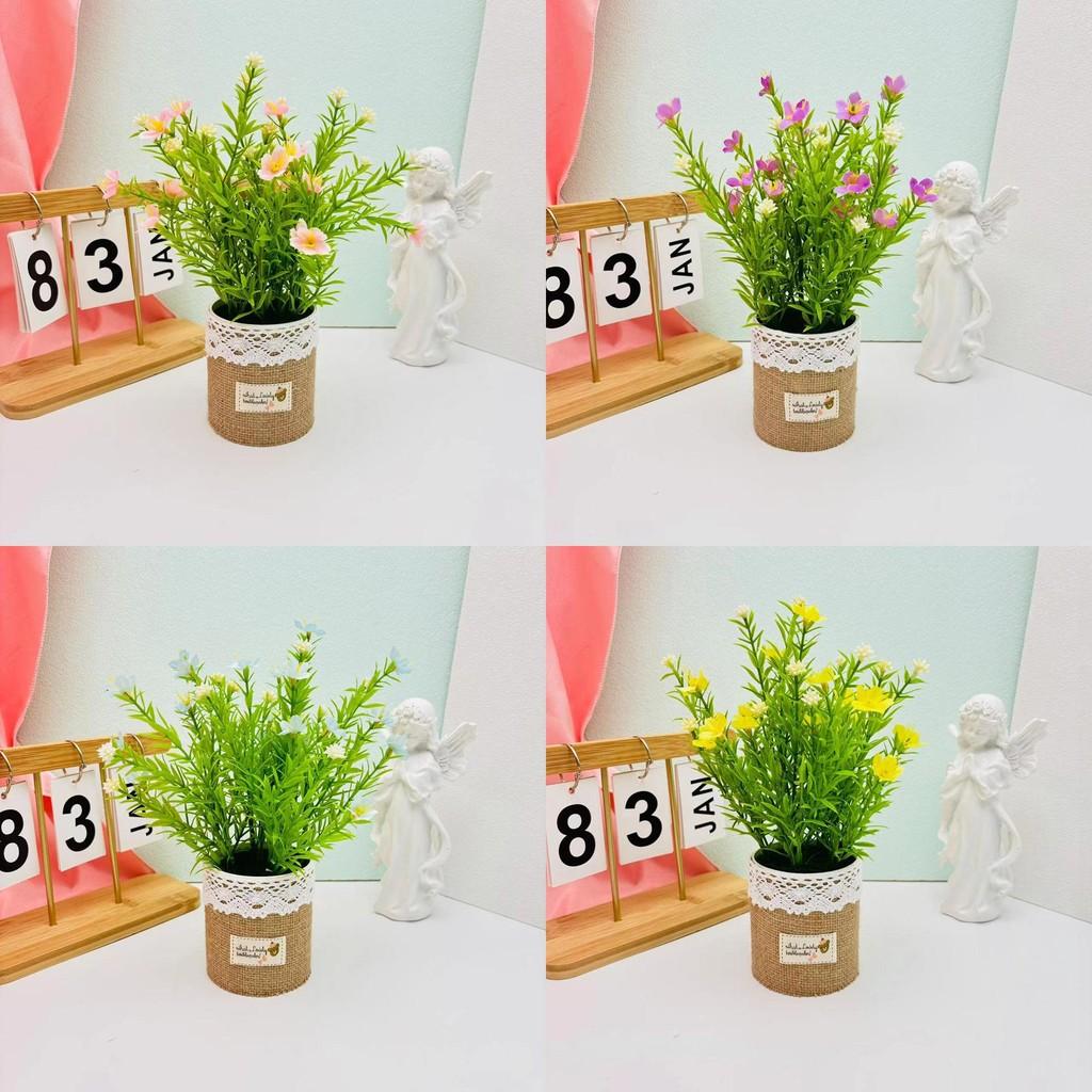 Artificial Plant Miniature Green Houseplant For Home Office And Hotel Decor