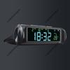 Solar Powered Car Digital Clock Thermometer Auto On Off Dashboard Time Date Temperature Monitor Long Standby for Vehicles