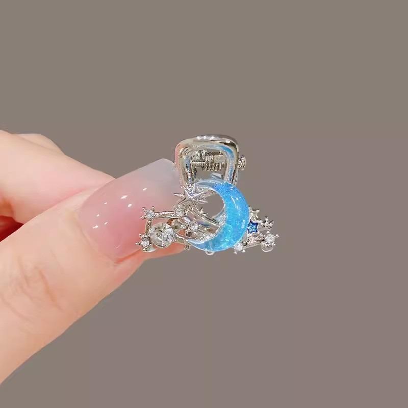 Pink Hairpin, Blue Star, Small Grab Clip, Bangs Clip, Small Hairpin, High-end Sense, Exquisite and Compact, Girl Hair Accessories